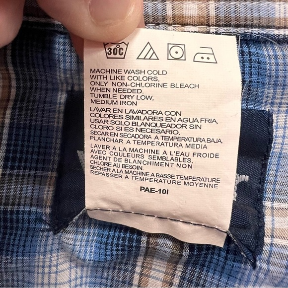 Vintage Wrangler Pearl Snap Front Pocket Plaid Shirt Size XXL - Picture 5 of 11